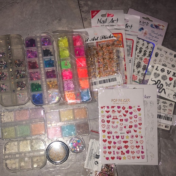Other - Nail stickers nail art nail tools nail rhinestones for press on or acrylic nail